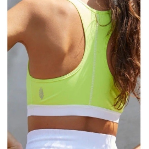 NEW Free People FP Movemovement Move Me Bra In Yellow Size Medium - Picture 6 of 12